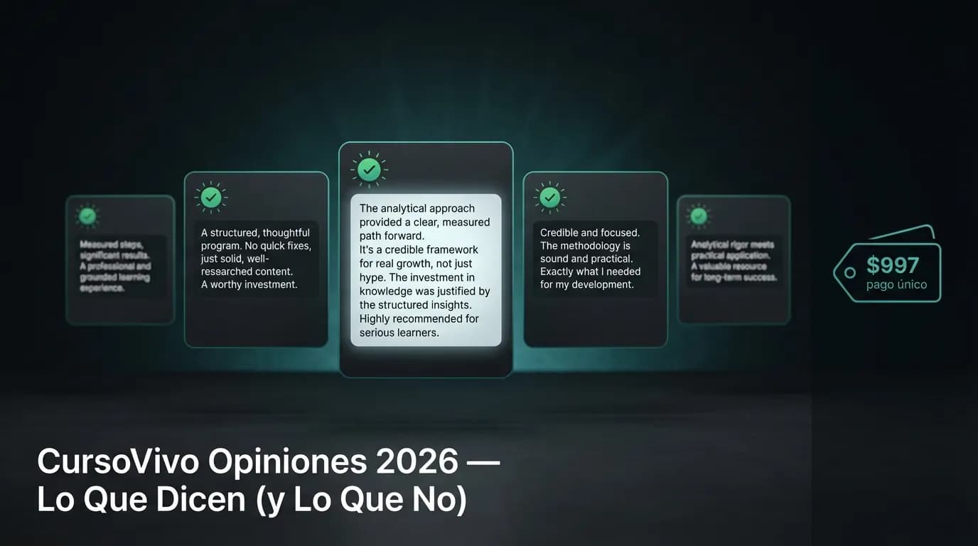 CursoVivo Opiniones 2026 — Lo Que Dicen (y Lo Que No)