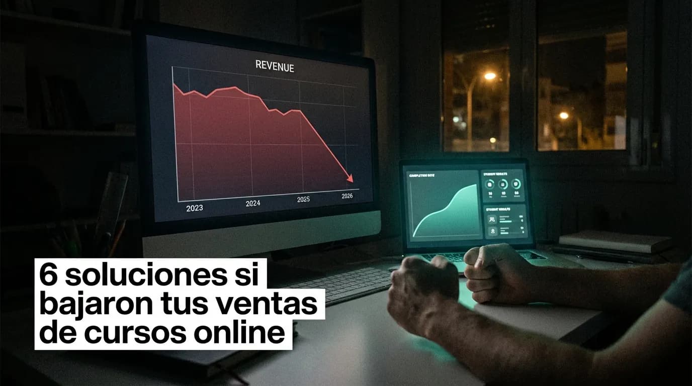 6 soluciones si bajaron tus ventas de cursos online