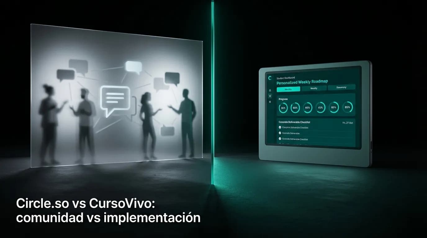 Circle.so vs CursoVivo: comunidad vs implementación