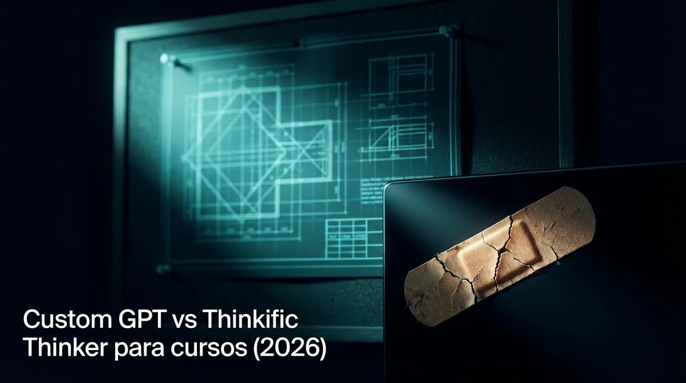 Custom GPT vs Thinkific Thinker para cursos (2026)