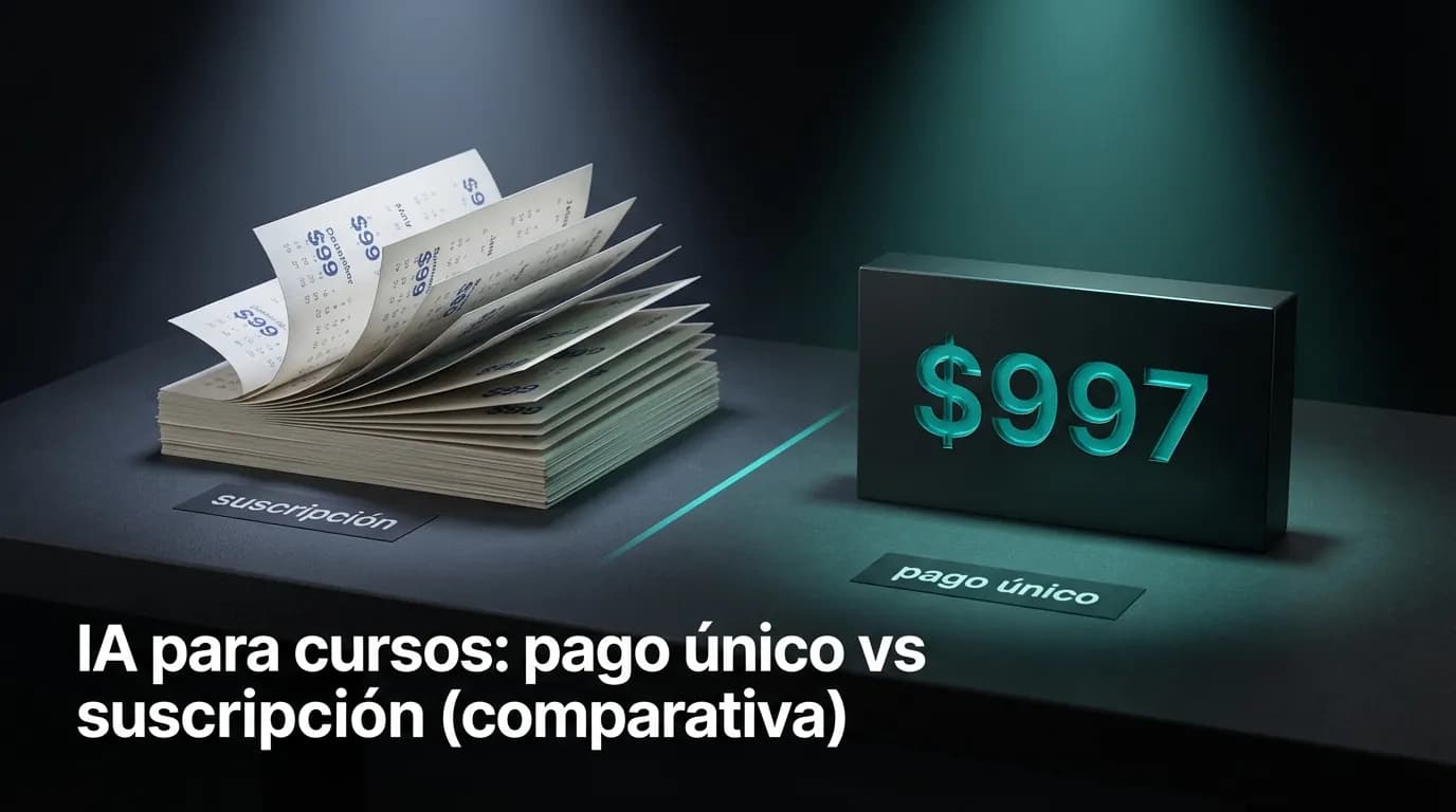 IA para cursos: pago único vs suscripción (comparativa)