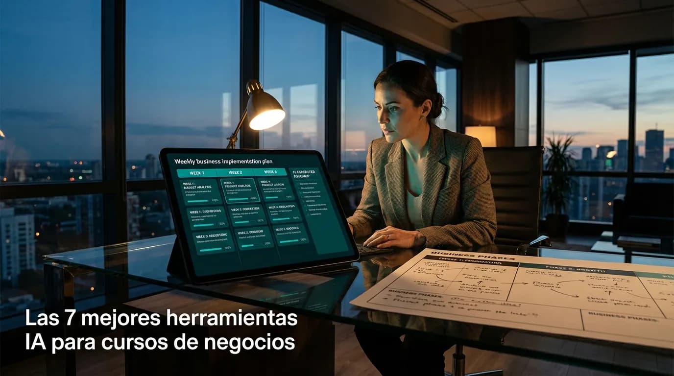 Las 7 mejores herramientas IA para cursos de negocios