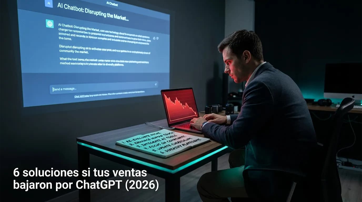 6 soluciones si tus ventas bajaron por ChatGPT (2026)