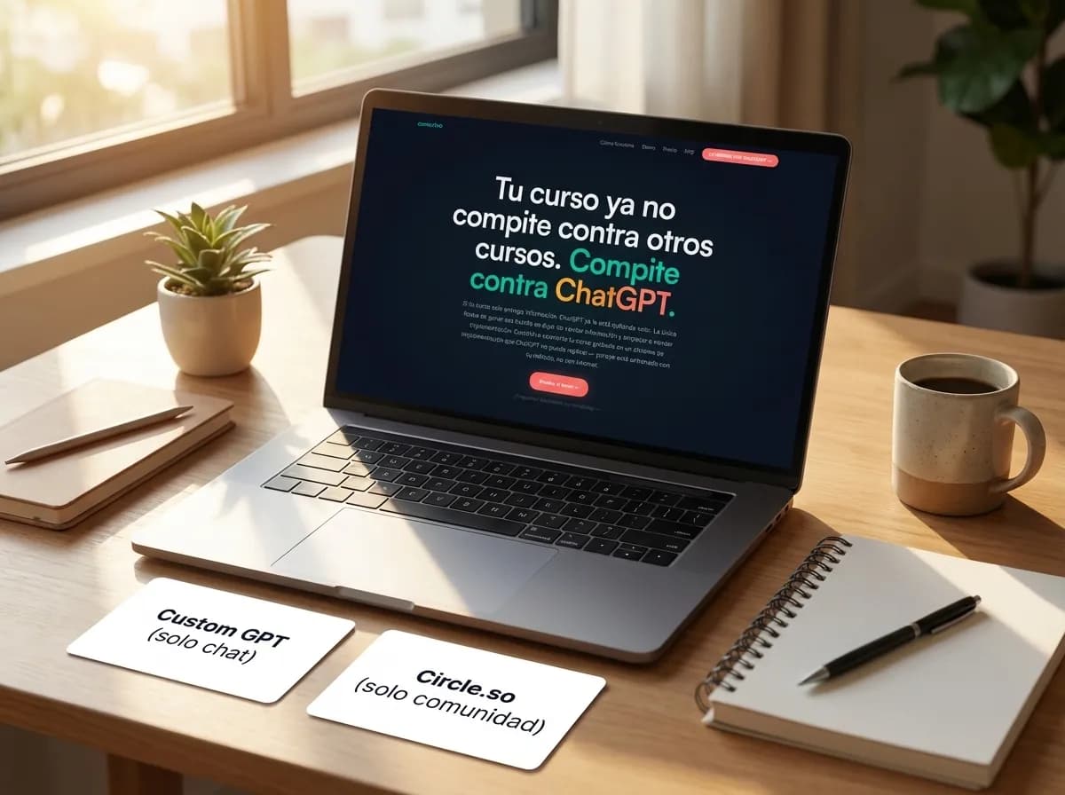Custom GPT vs Circle.so: cuál elegir para cursos — vista previa